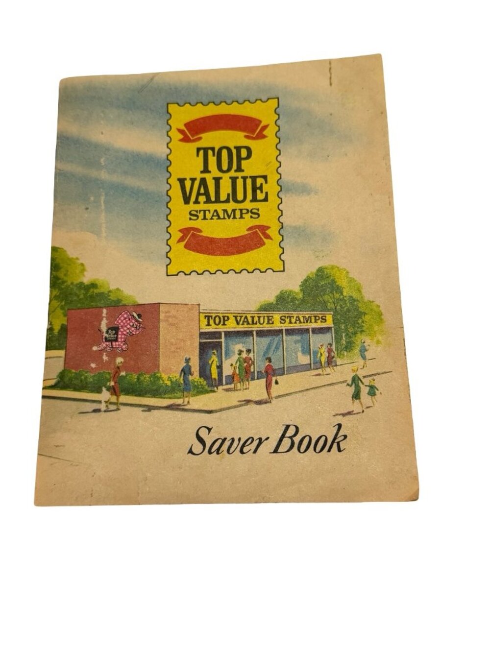 Vintage 1966 Top Value Stamps Saver Book Partially Filled Trading Stamp Book